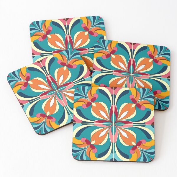 Item preview, Vibrant Mary Quant-Inspired Centered Blossoms designed and sold by TopArtsy.