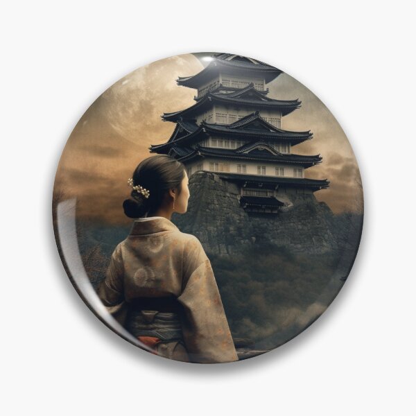 Item preview, Japanese Kimono Moon and Castle  designed and sold by StudioTokyo.
