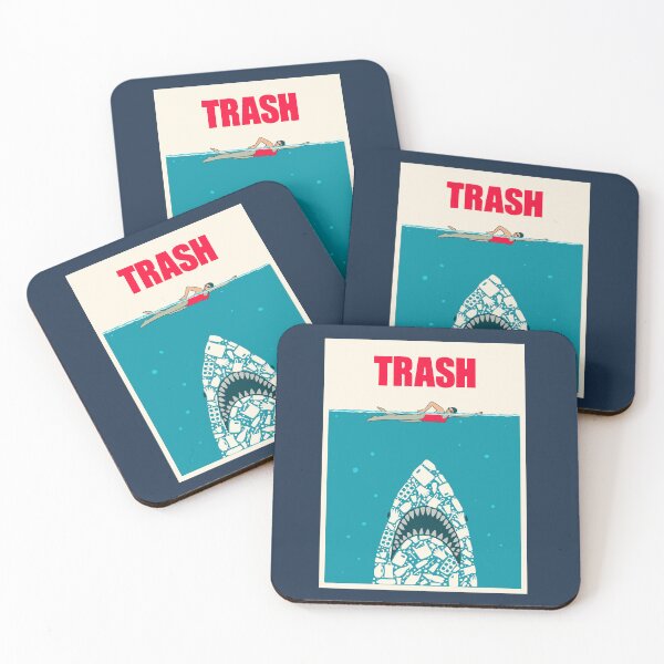 Item preview, Shark trash ocean designed and sold by coffeeman.