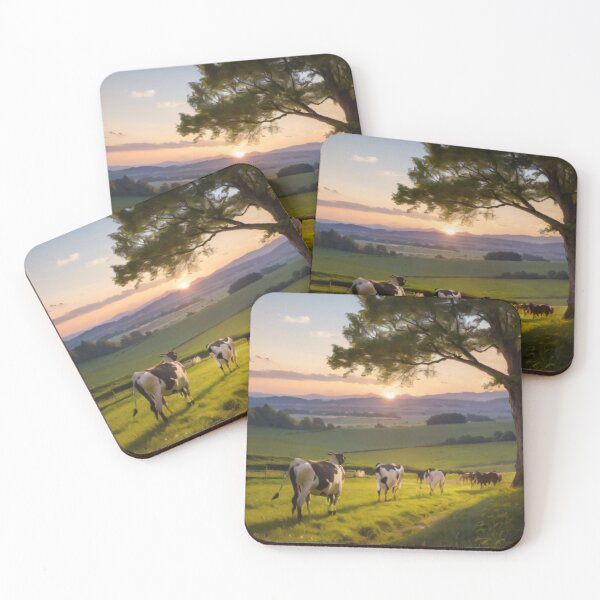 Item preview, Herd of Cattle Grazing on Lush Green Field Rural Landscape designed and sold by Zeph1.
