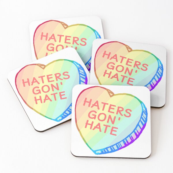Item preview, Haters Gonna Hate Rainbow Heart Candy designed and sold by SB Art.