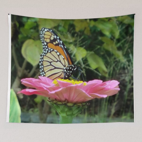 Item preview, Monarch Butterfly Perched on a Zinnia designed and sold by Betty Mackey.