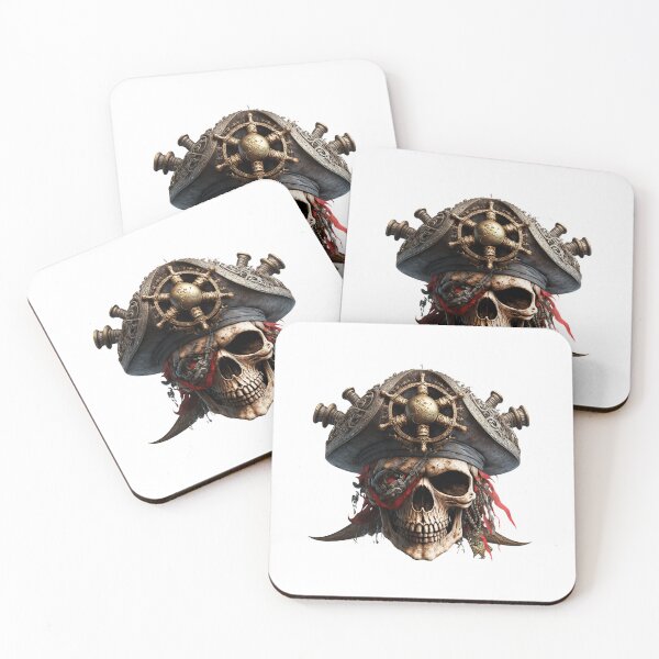 Item preview, SKULL BEARD DARK PIRATE HAT SHIP OCEAN SEA CARIBEAN CROSS SWORDS designed and sold by ogirdorgraphics.