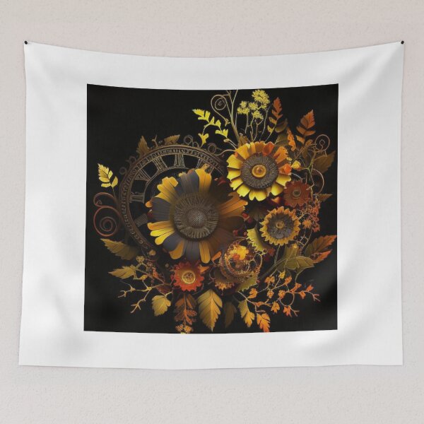Artikelvorschau, Uhren von Gothic Flowers von Brandon Cable entworfen und verkauft von BrandonArtWorld.