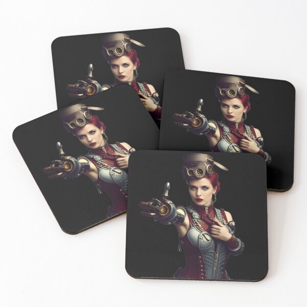 Item preview, Steampunk Woman with a Cybernetic Arm designed and sold by WitchyWare.