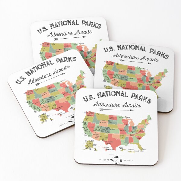 Item preview, National Park Map Vintage T Shirt - All 63 National Parks Gifts T-shirt Men Women Kids designed and sold by LiqueGifts.