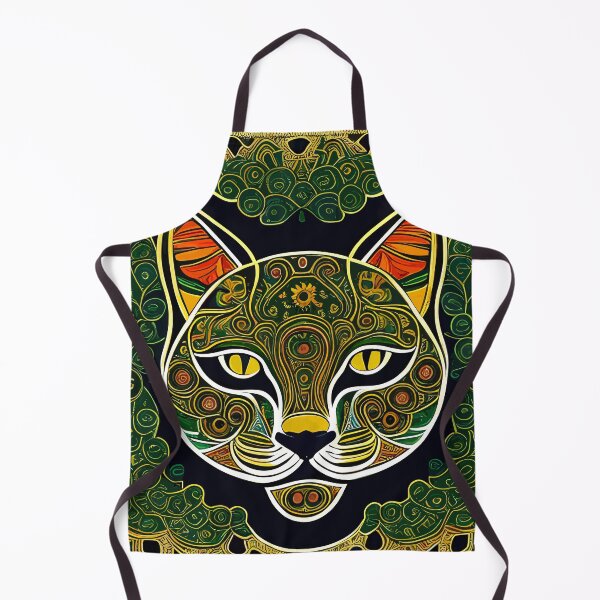 Item preview, cute colorful fractal cat head designed and sold by Five Seventy Five.