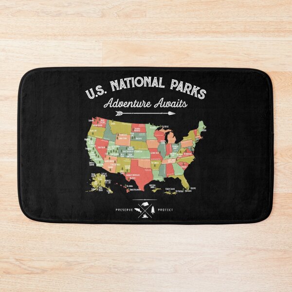 Item preview, National Park Map Vintage T Shirt - All 63 National Parks designed and sold by LiqueGifts.