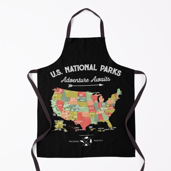 Item preview, National Park Map Vintage T Shirt - All 63 National Parks designed and sold by LiqueGifts.