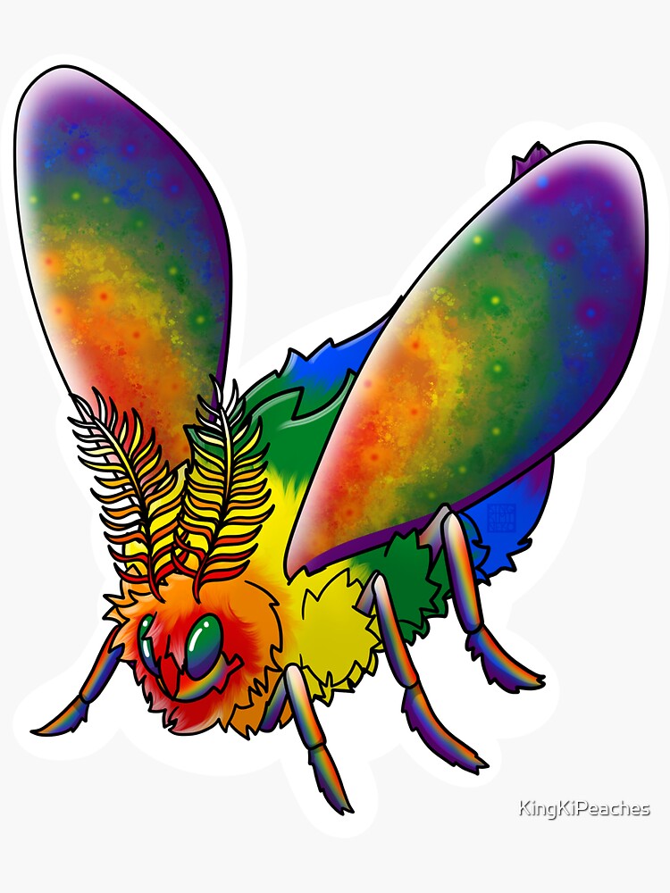 Pride Moth Stickers Vinyl Stickers 3 Inch Stickers Insect Art Pride Flags  Pride Art 