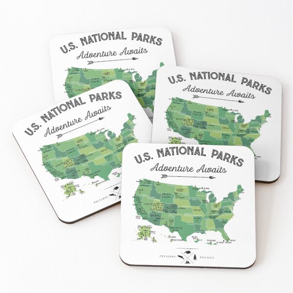 Item preview, National Park Map Vintage T Shirt - All 63 National Parks Gifts T-shirt Men Women Kids designed and sold by LiqueGifts.