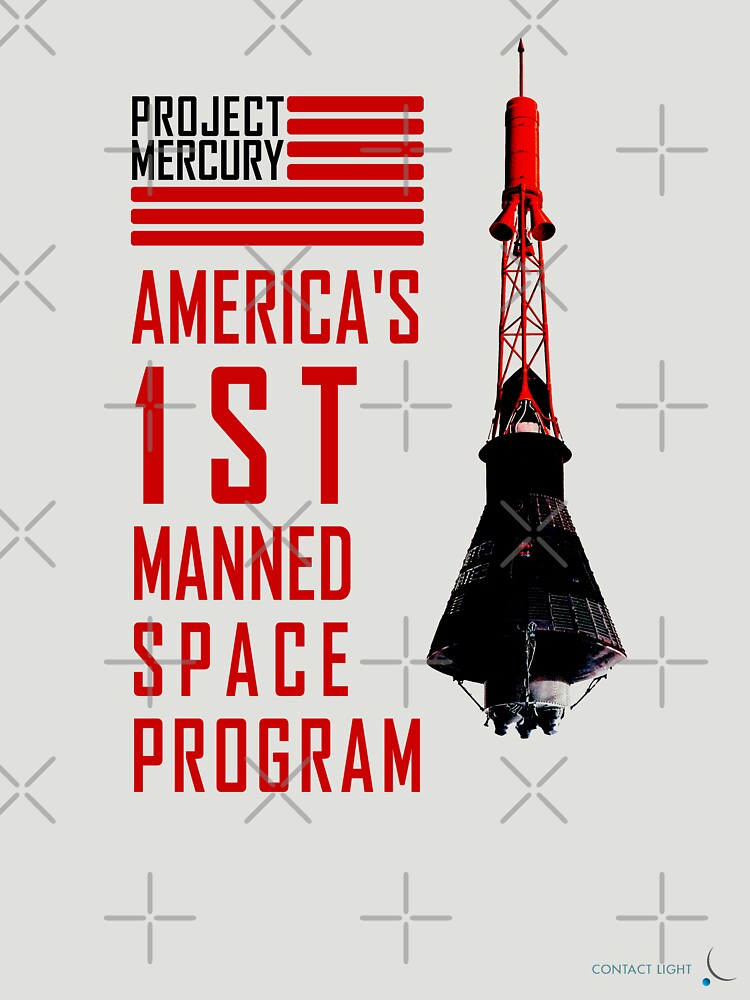 Thumbnail 7 of 7, Essential T-Shirt, Project Mercury: America's 1st Manned Space Program designed and sold by Contactlight69.