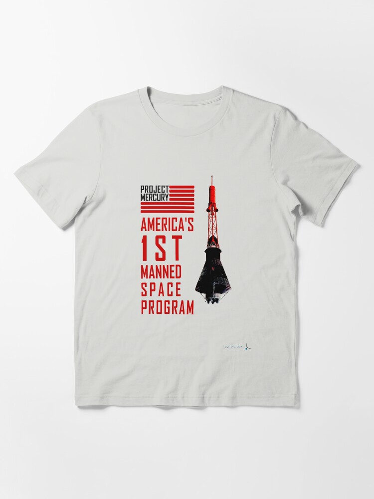 Thumbnail 3 of 7, Essential T-Shirt, Project Mercury: America's 1st Manned Space Program designed and sold by Contactlight69.
