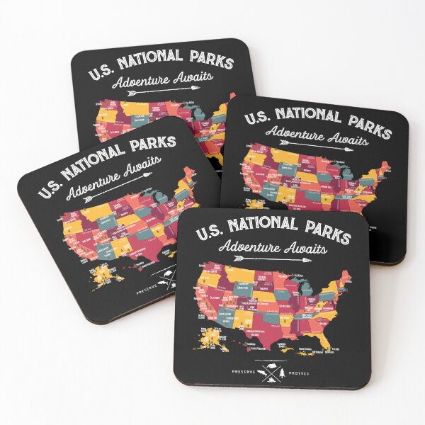 Item preview, National Park Map Vintage T Shirt - All 63 National Parks Gifts Men Women Kids designed and sold by LiqueGifts.