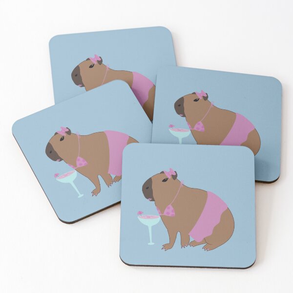 Item preview, Polka Dot Bikini Capybara with a Drink designed and sold by avekins17.