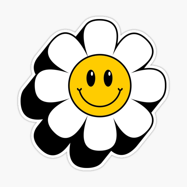 ★daisy★❤️ Daisy Flower Keychain, Smiley Face Keychain, Keychain, Retro