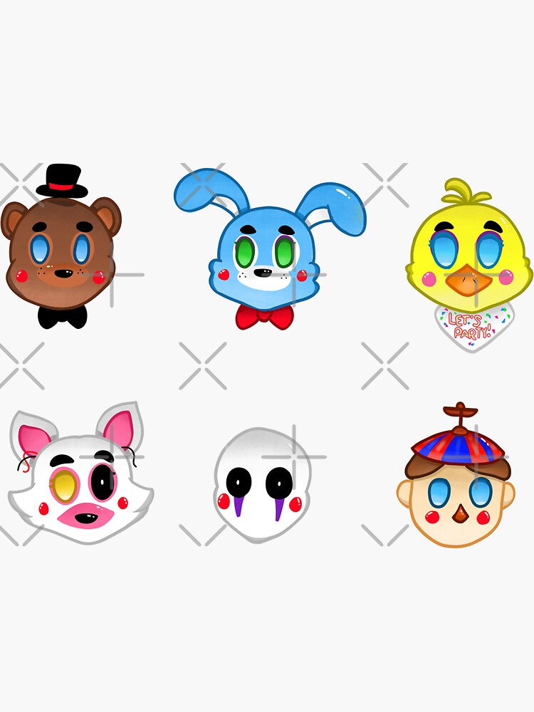 Five Night's at Freddy's 2 Toy Animatronic Stickers Sticker for Sale by  Disaster-Ace22