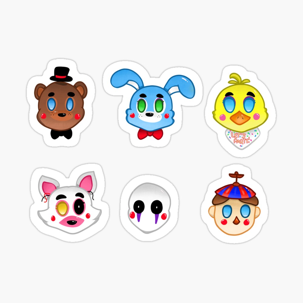 FNAF 2 Withered Animatronic Sticker Pack Sticker for Sale by RodaAnimation