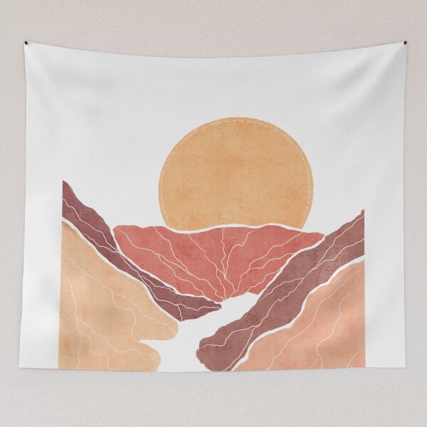 Item preview, Call Of The Mountains - Minimal Modern - Terracotta Brown -  Contemporary Abstract - Landscape designed and sold by Studio Grafiikka.