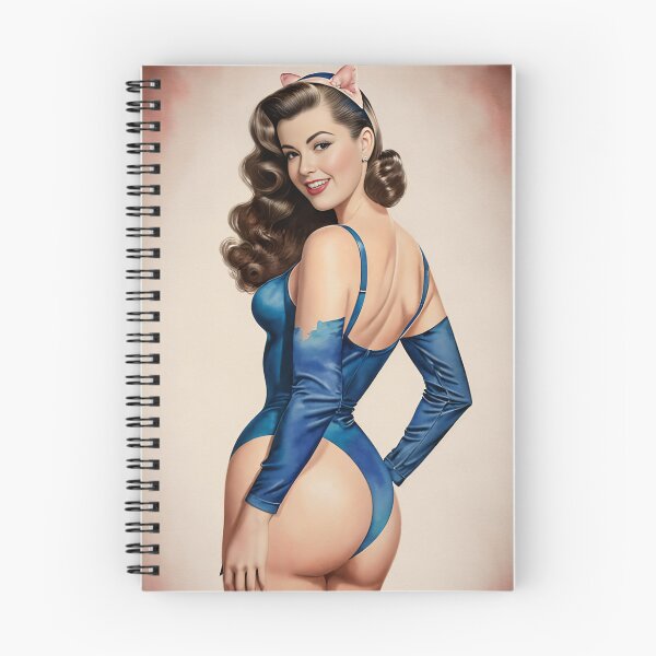 Item preview, Cheeky Blue Bodysuit Pin-Up Girl designed and sold by Digital-Hijinx.