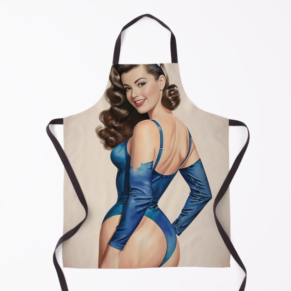 Item preview, Cheeky Blue Bodysuit Pin-Up Girl designed and sold by Digital-Hijinx.