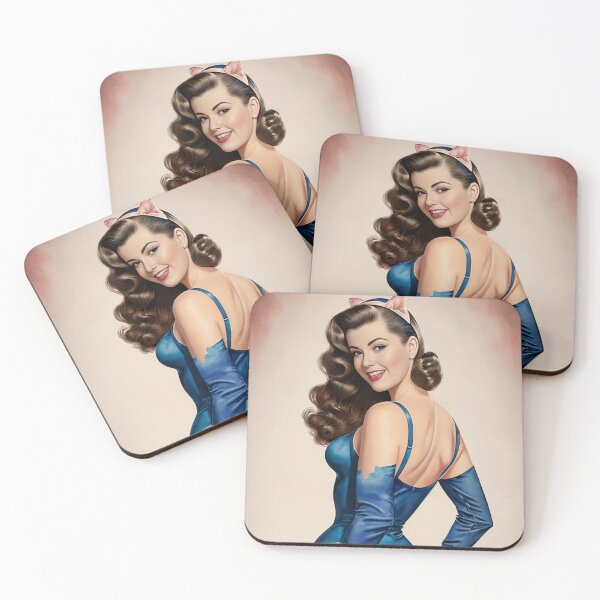 Item preview, Cheeky Blue Bodysuit Pin-Up Girl designed and sold by Digital-Hijinx.