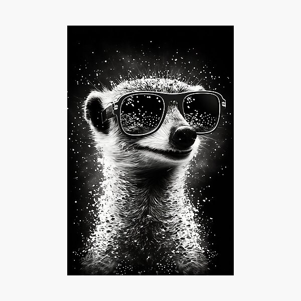 Item preview, Smiling meerkat with sunglasses and particles designed and sold by Tim Münnig.
