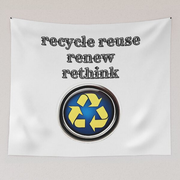 Item preview, reciclar reutilizar renovar repensar, pegatina designed and sold by Modefissi.