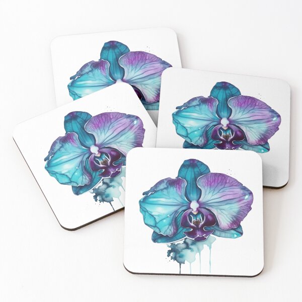 Artikelvorschau, Magische Aquarellorchidee, Raumorchidee, Orchideenblume entworfen und verkauft von Anastasiia Yurevych.