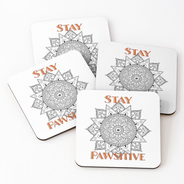 Item preview, Stay Pawsitive mandala fun dog design designed and sold by SHSDesigns.