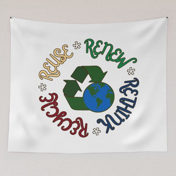 Item preview, Recycle Reuse Renew Rethink Earth designed and sold by ChiweenieHobbit.