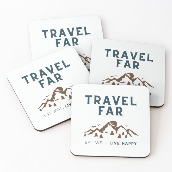 Item preview, Travel Far, Eat Well, Live Happy designed and sold by Harvey Bell.