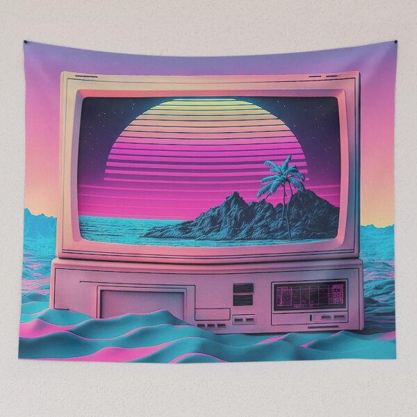 Item preview, Static Memories: A Vaporwave Tribute to TV Nostalgia designed and sold by Mullet Monkey.