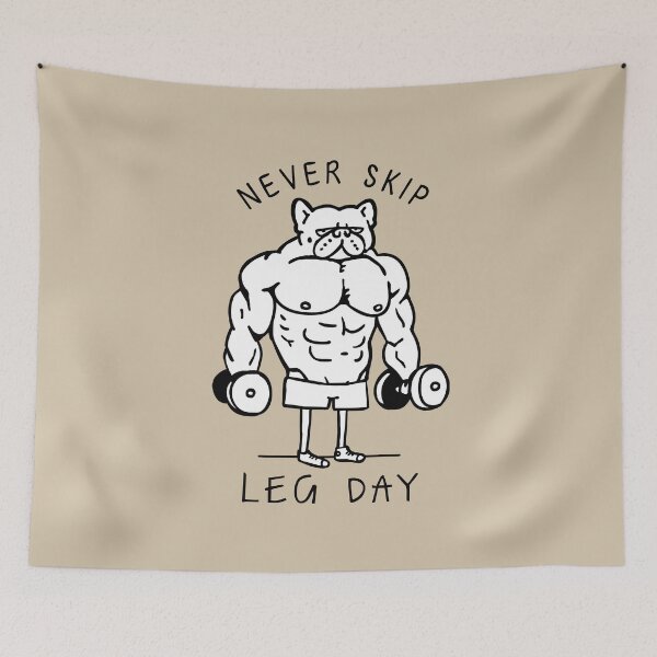 Item preview, Never Skip Leg Day Frenchie designed and sold by Huebucket.