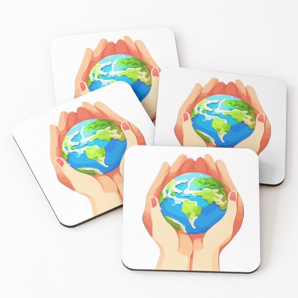 Item preview, Illustration of hands holding Earth to celebrate Earth Day designed and sold by amithachapa.