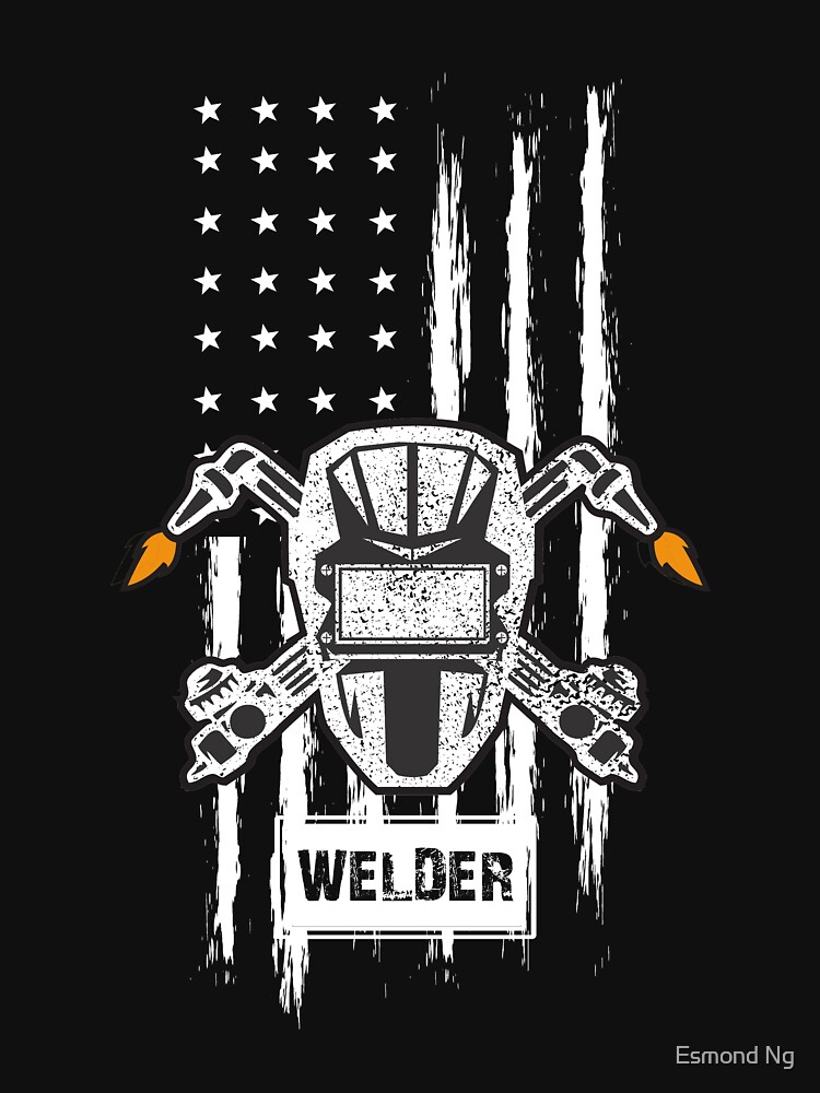 Download "American Flag Welding" Pullover Hoodie by Poxiel | Redbubble