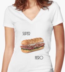 Super Hero Women's Fitted V-Neck T-Shirt