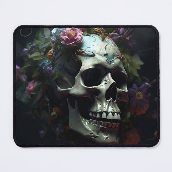 Item preview, Floral Decorated skull designed and sold by PAPER&PEXELS.