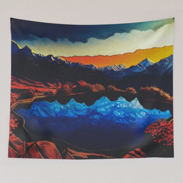 Item preview, The Golden Evening at Hen - Nature Landscape designed and sold by Kijiermono.