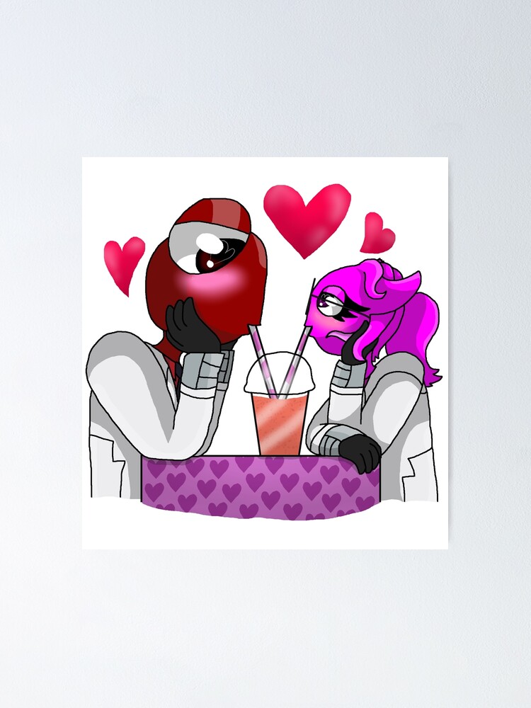 Red X Magenta Mistletoe (Rainbow Friends) | Poster