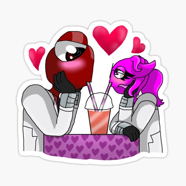 Red X Magenta Mistletoe (Rainbow Friends) | Sticker