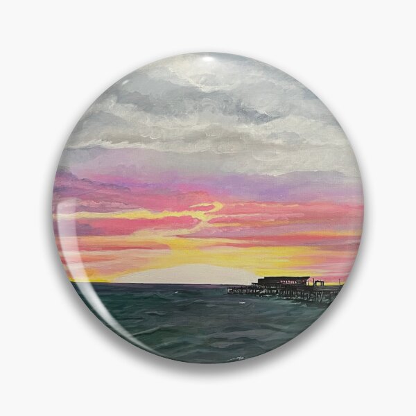 Item preview, Original artwork of Deal Pier with sunset designed and sold by shaz141.