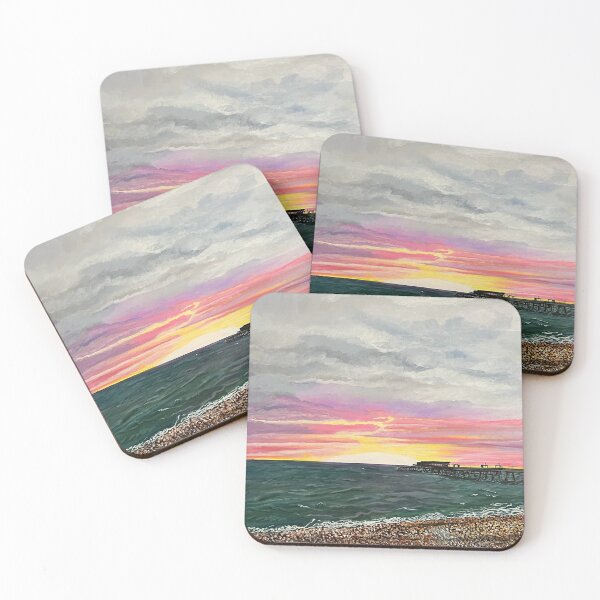 Item preview, Original artwork of Deal Pier with sunset designed and sold by shaz141.