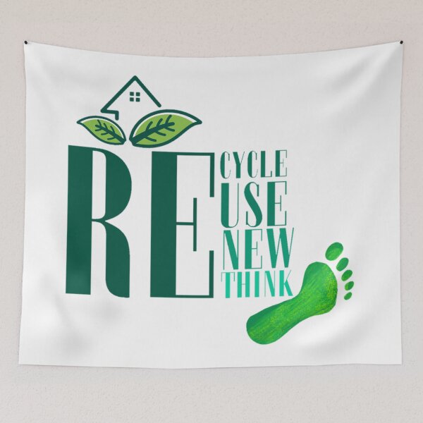 Item preview, Recycle Reuse Renew Rethink designed and sold by Wild-Rose-.