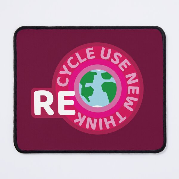 Item preview, Recycle Reuse Renew Rethink Pink Badge designed and sold by withasmiledsgn.