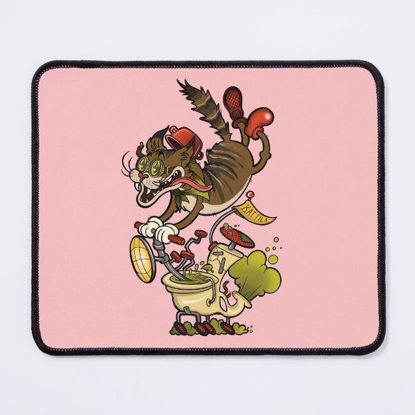 Item preview, Crazy cat riding a toilet moped designed and sold by gearstersticker.
