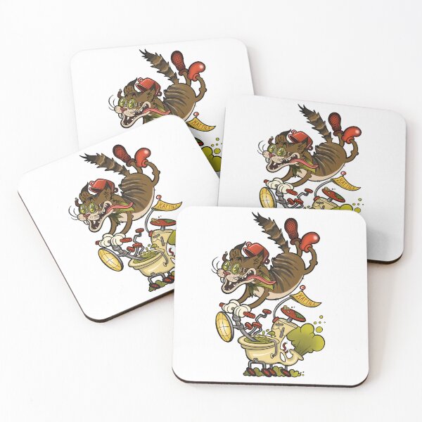 Item preview, Crazy cat riding a toilet moped designed and sold by gearstersticker.