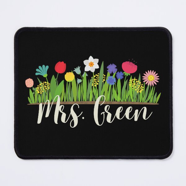 Item preview, Mrs. Green Teacher Married Flowers designed and sold by SunfullyYours.