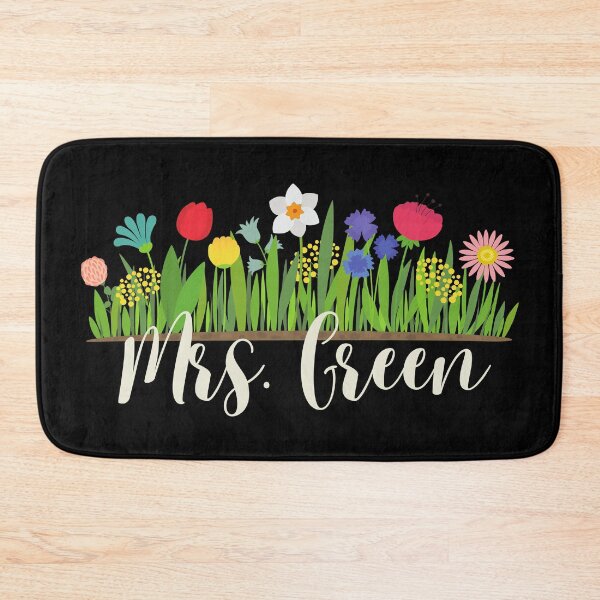Item preview, Mrs. Green Teacher Married Flowers designed and sold by SunfullyYours.