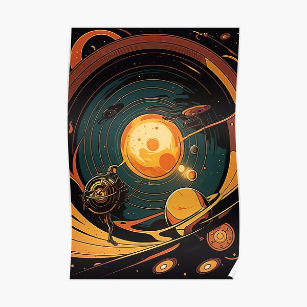 Retro Space - Vintage-inspired Art for Nostalgic Space Lovers Poster